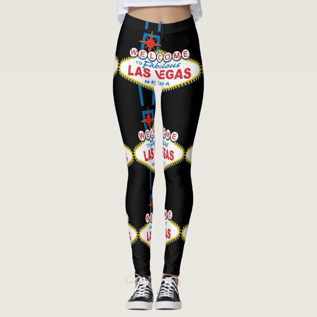 Välkomnandet till Las Vegas undertecknar Leggings (Framsida)