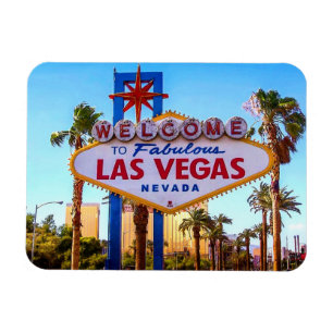 Välkomnandet till Las Vegas undertecknar magneten Magnet