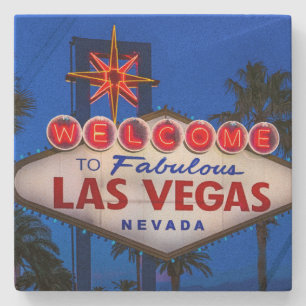 Välkomnandet till Las Vegas undertecknar Stenunderlägg