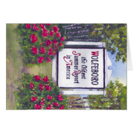 Välkomnandet till Wolfeboro NH undertecknar Hälsningskort