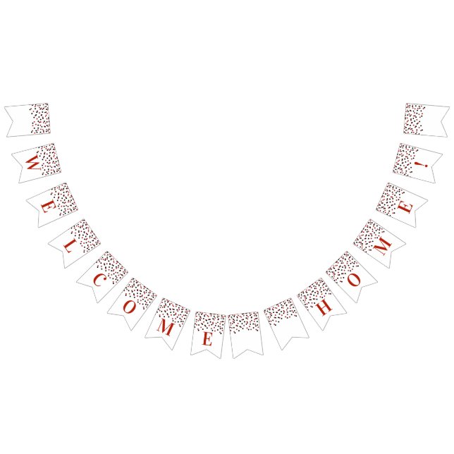 Välkomskonfetti Red Black på hemmabanderoll Vimplar (Alla)