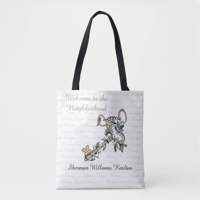 Välkomst Nyckel Totebag Tygkasse (Framsida)