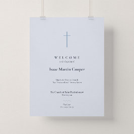 Välkomstaffisch för dop i Grace Blue Cross Baptist Poster