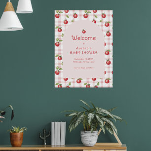 Välkomstaffisch för vår lilla tomatbebe Baby Showe Poster