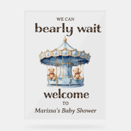 Välkomstakryltecken för Twin Boy Shower