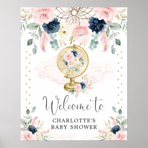 Välkomstbabydusch för resor med Dreamcatcher Poster
