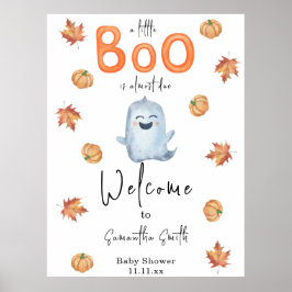 Välkomstbabyduschen Halloween Ghost Poster