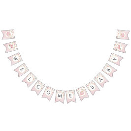 Välkomstbanderoll för Baby Shower Tea Party Vimplar