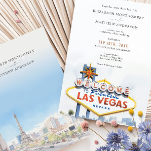 Välkomstbröllopsinbjudan för Iconic Vegas Inbjudningar