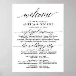 Välkomstbröllopsprogram Poster