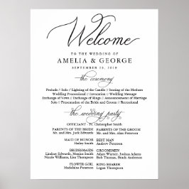 Välkomstbröllopsprogram Poster