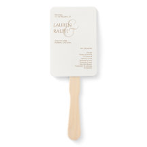 VälkomstBröllopsprogrammet Taupe & Ivory Monogram