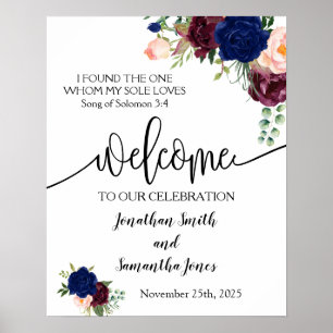 Välkomstceremonin för blommigten av burgundisk flo poster
