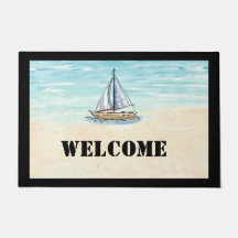 Välkomstdörr för segelbåt