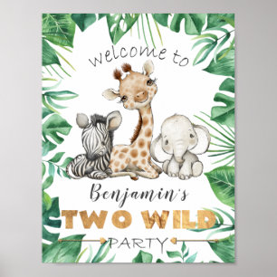 Välkomstdörrssignatur för två Vilders Födelsedagsf Poster