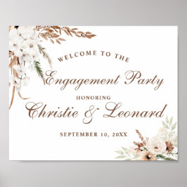 VälkomstElegant Boho-Förlovningsfest för vattenfär Poster