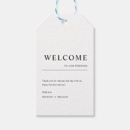 Välkomstfavoriter för elegant Tack Bröllop Presentetikett