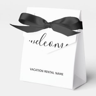 Välkomstfavoritruta för Vacation Rental White Presentaskar