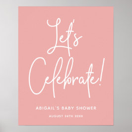 Välkomstfirande av det minimalistiska Rosan Dusty  Poster
