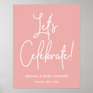 Välkomstfirande av det minimalistiska Rosan Dusty Poster