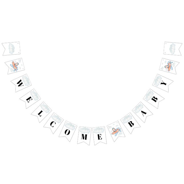 Välkomstflygplan Babydusch Penguin Vimplar (Alla)