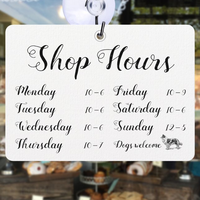 Välkomstfönstertecken för Calligraphy Shop Open Hu (Skapare uppladdad)