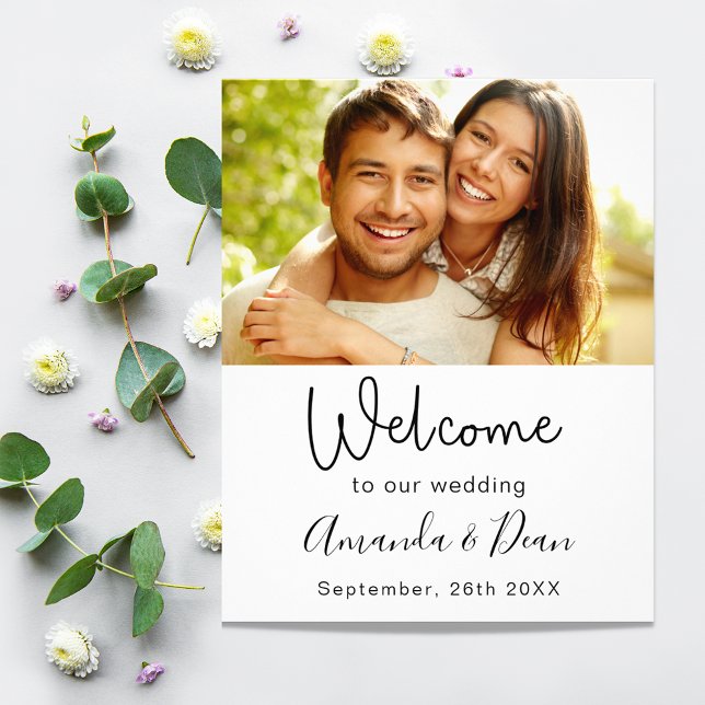 välkomstfoto för bröllopsprogrammets tidslinje flygblad (Skapare uppladdad)