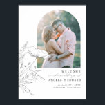 Välkomstfoto för handritade Wildblommor Bröllop Poster<br><div class="desc">Välkomstskylt för Wildblommor minimalist bröllop</div>