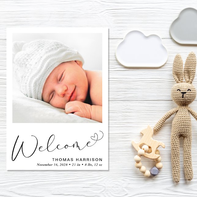 Välkomstfoton från födelsemeddelande meddelande (Announce the arrival of your precious baby in a way that is as beautiful and unique as they are)