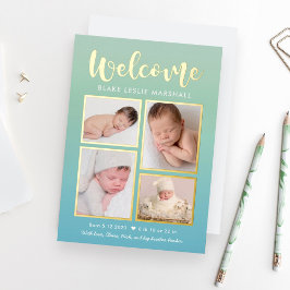 Välkomstgalleriet Foil Baby Birth Notice