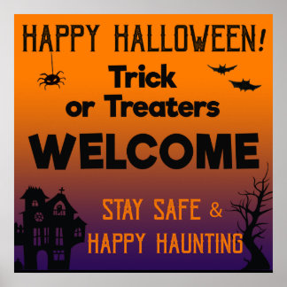 VälkomstHalloween-Poster för trick eller behandlar Poster