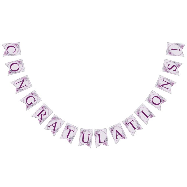 Välkomsthälsa Blommigt för Rosa av Bröllopsfest, L Vimplar (Alla)