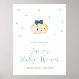 Välkomsthälsa för Simple Boy Little Dumpling Baby Poster