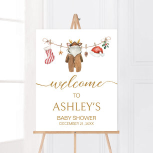 Välkomsthälsa för små julkläder Babykläder Poster