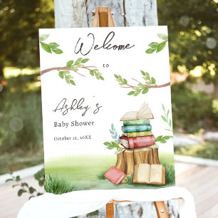 Välkomsthälsa för Storybook Baby Shower New Chapte Poster