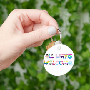 Välkomsthälsa HGBTQIA+-pride för inkluderingsfrågo Nyckelring