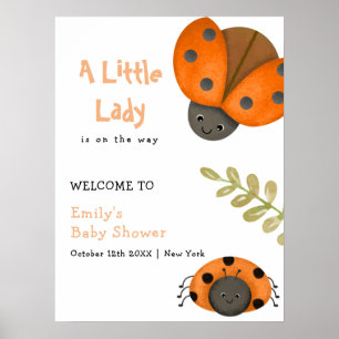 Välkomsthälsa om Bebisjuggen Ladybug Poster