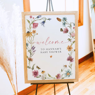 Välkomsthälsa om CMILLA Boho WildblomGirl Baby Sho Poster