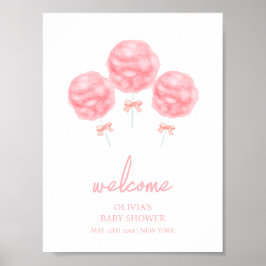 Välkomsthälsa om Cute Sweet Bow Cotton Candy Baby  Poster