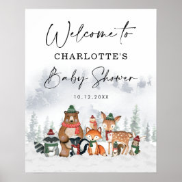 Välkomsthälsa om Cute Winter-julet Poster