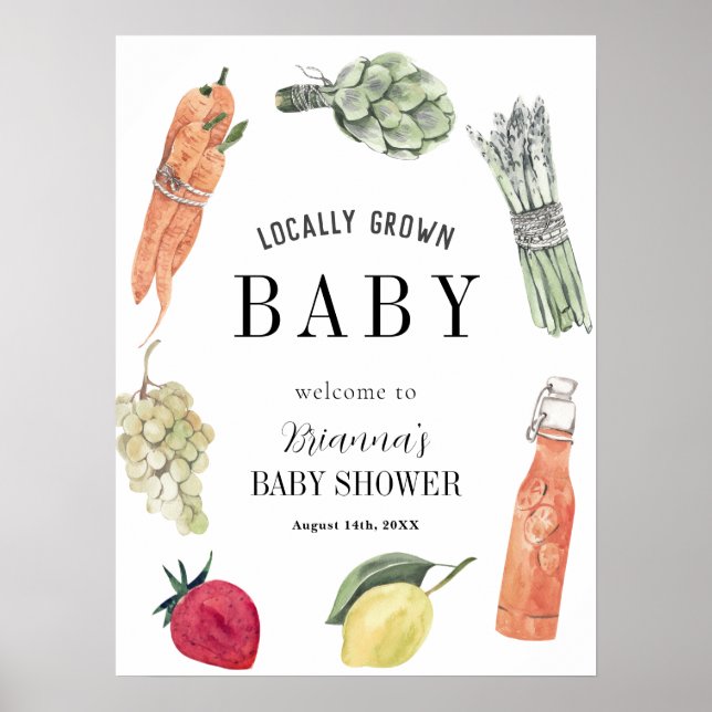 Välkomsthälsa om den lokala marknaden för babyskor poster (Framsidan)