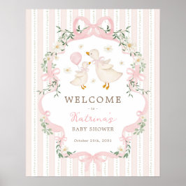 Välkomsthälsa om Fåniget Goose Coquette Bow Baby S Poster