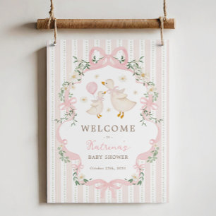 Välkomsthälsa om Fåniget Goose Coquette Bow Baby S Poster