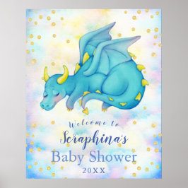 Välkomsthälsa om Fantasy Boys Blue Dragon Baby Sho Poster