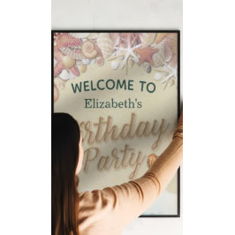 Välkomsthälsa om födelsedagsfest Sommarhavet Poster