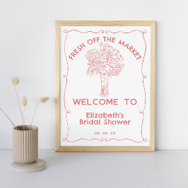 Välkomsthälsa om hand plockade färsk av marknadsfl poster