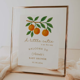 Välkomsthälsa om lilla Cutie Clementine Baby Showe Poster