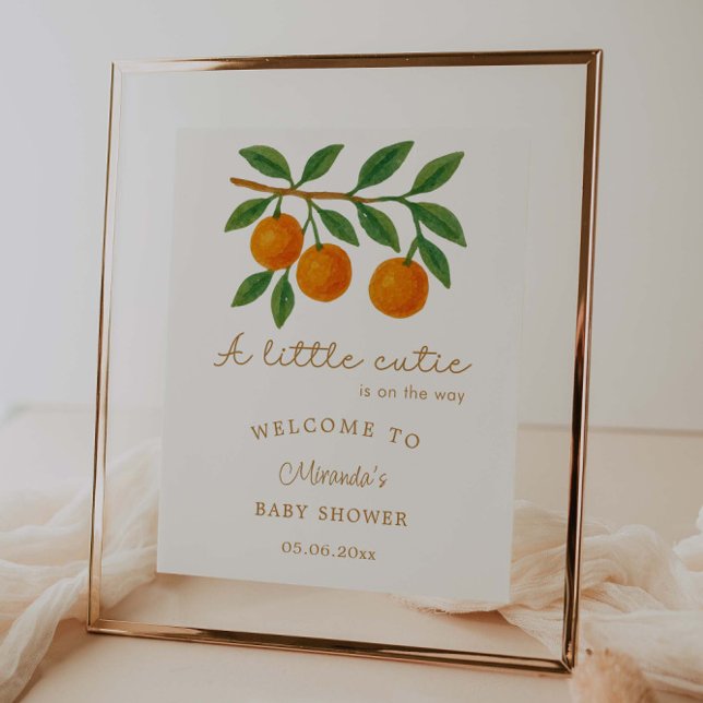 Välkomsthälsa om lilla Cutie Clementine Baby Showe Poster (Skapare uppladdad)