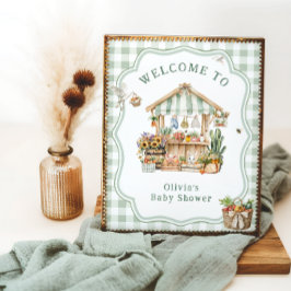 Välkomsthälsa om lokalt odlade jordbrukare poster