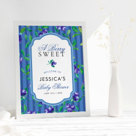 Välkomsthälsa om modern Berry Sweet Bluebär Baby S Poster